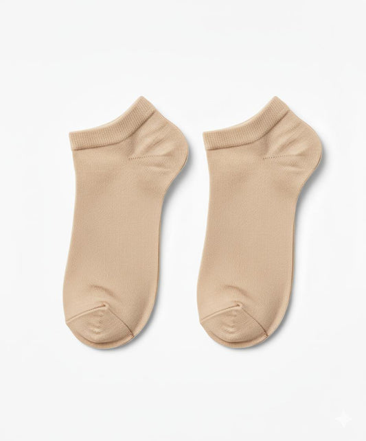 Cotton Tab Socks - Warm Beige