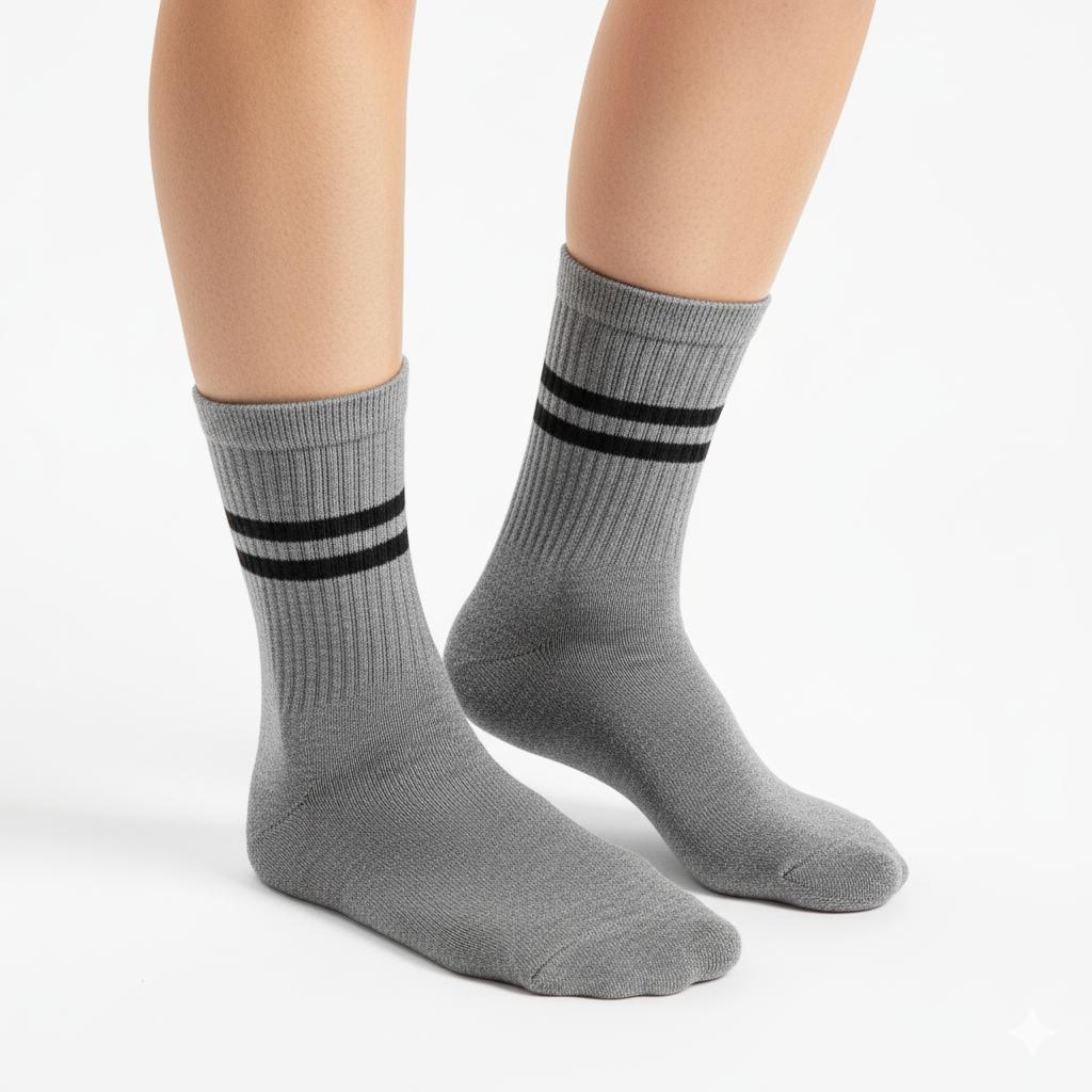 Retro Sport Socks - Grey