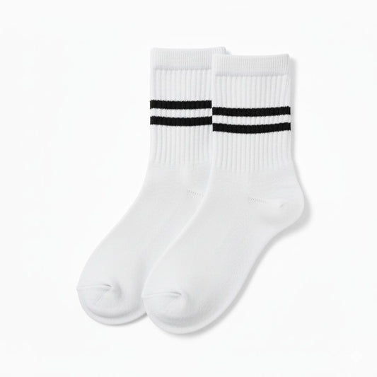 Retro Sport Socks - White