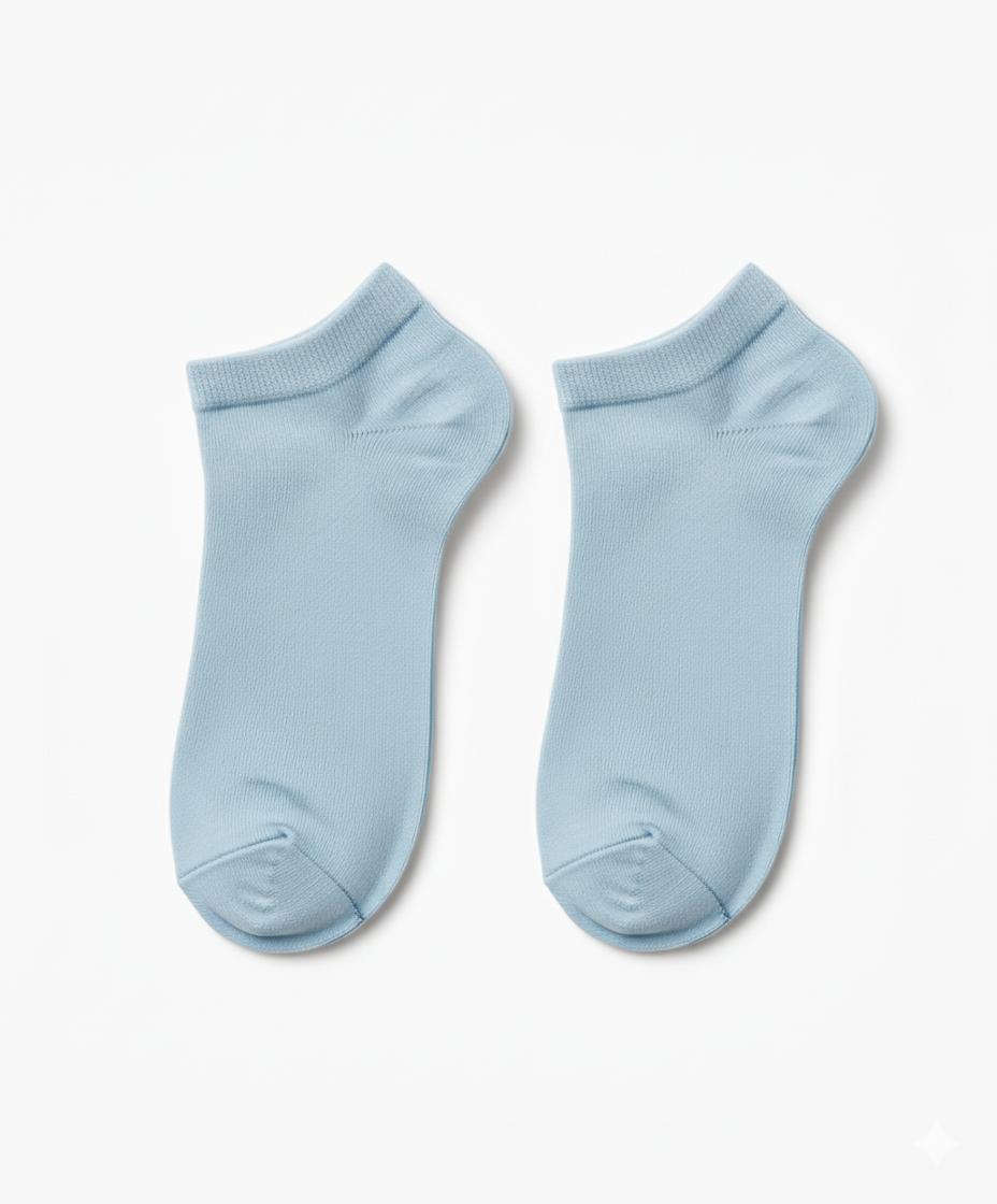 Cotton Tab Socks - Baby Blue