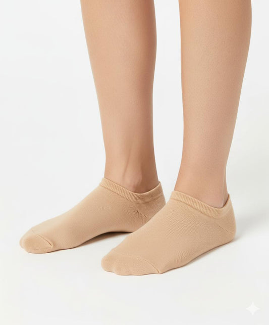 Cotton Tab Socks - Warm Beige