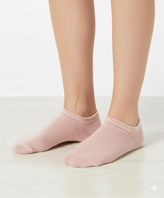 Cotton Tab Socks - Light Pink