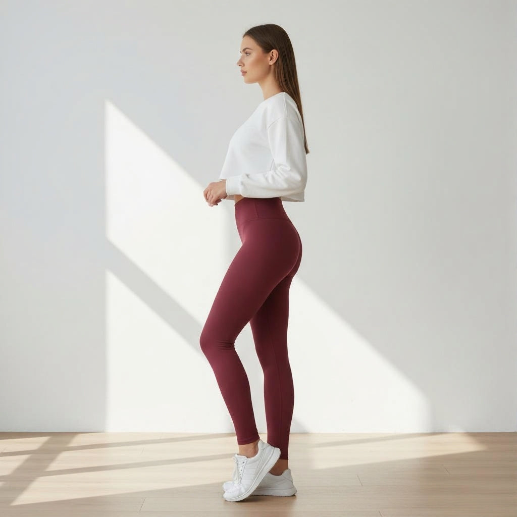 Sport Leggings - Burgundy