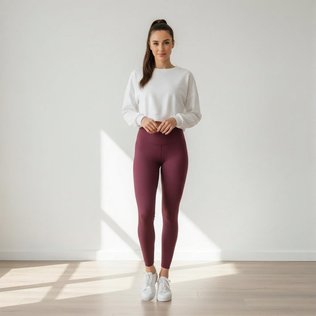 Sport Leggings - Burgundy